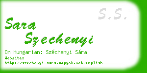 sara szechenyi business card