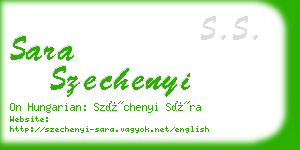 sara szechenyi business card